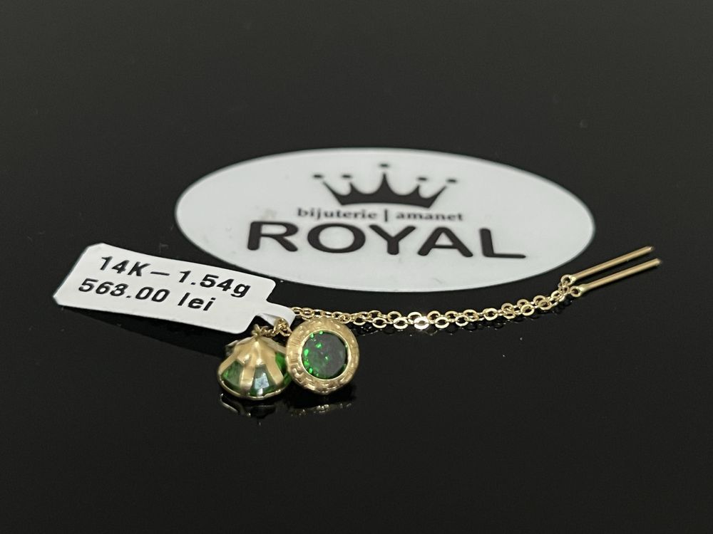 Bijuteria Royal CB : Cercei lungi aur 14k 1,54 grame