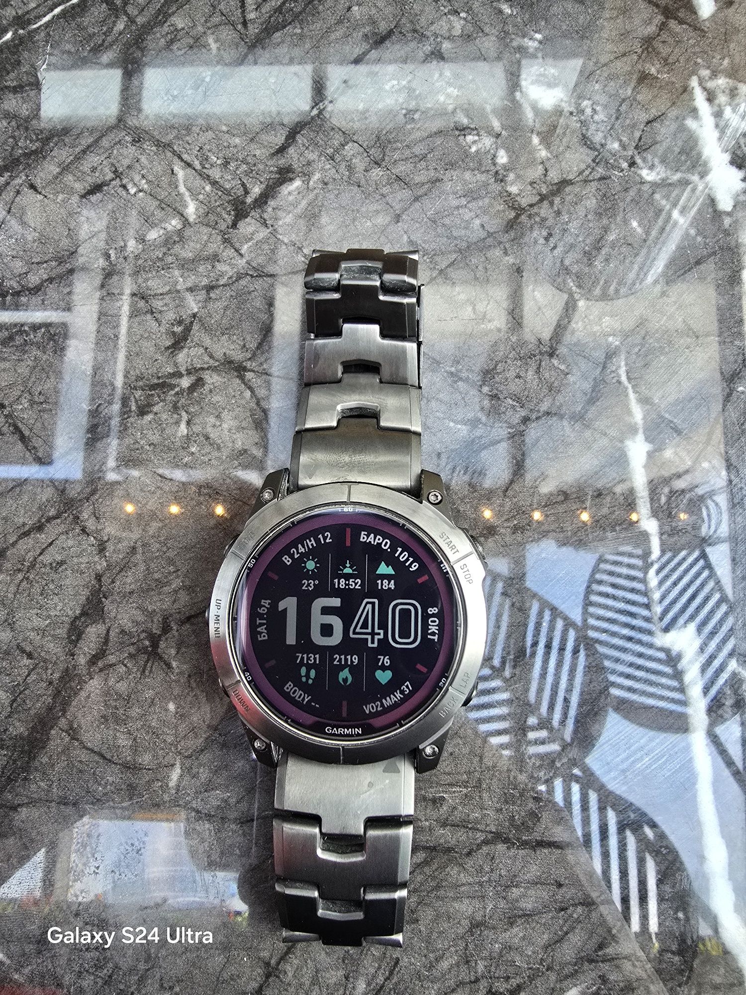Garmin fenix 7X PRO Sapphire Solar Carbon gray С Titanium каишка