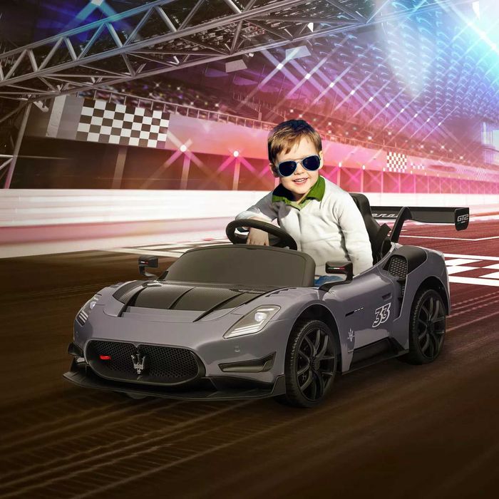Mașinuță electrică Maserati GT2,Gri  cu telecomanda