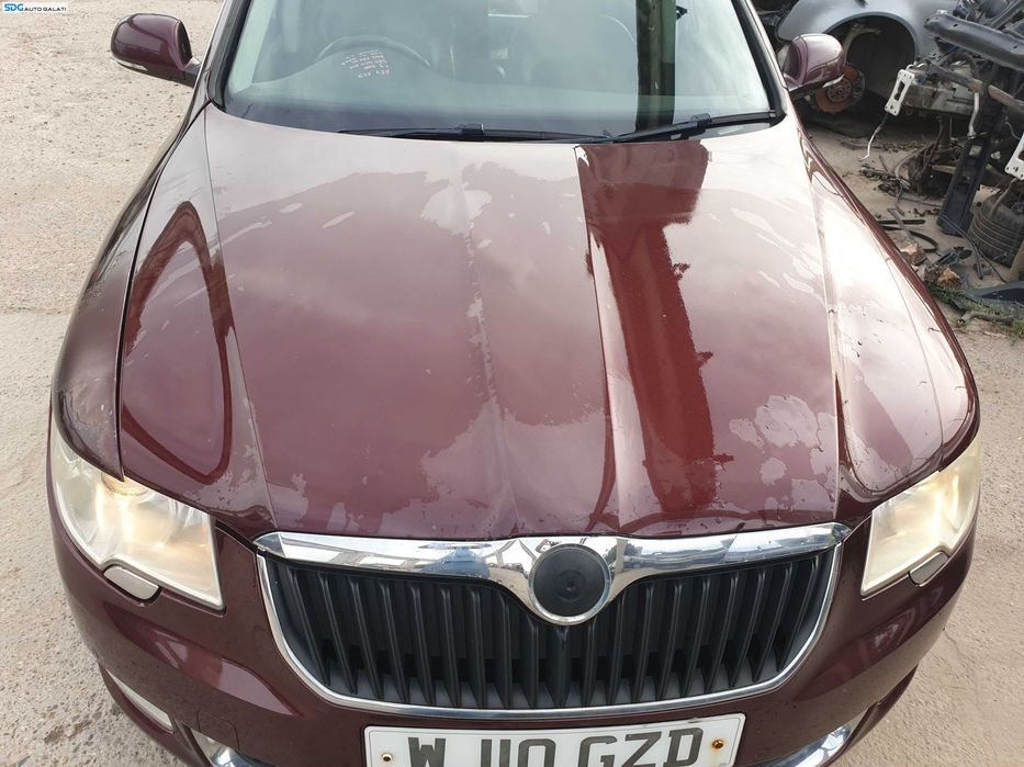 Capota Motor cu Sigla Emblema cu Defect Skoda Superb 2 NFL Non Facelift 2008 - 2013 Culoare LF3X [K6023]