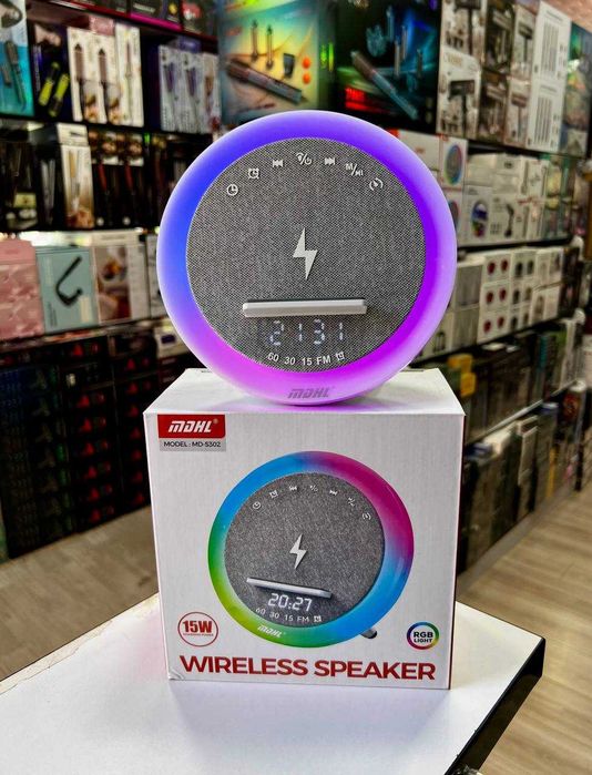 Умная колонка RGB устройство с функцией ночника/будильника.