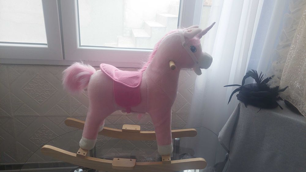 Детско конче люлка розово