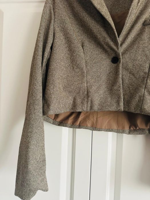 Costum masura M stil Massimo Dutti , Nou , sacou si fusta pantalon