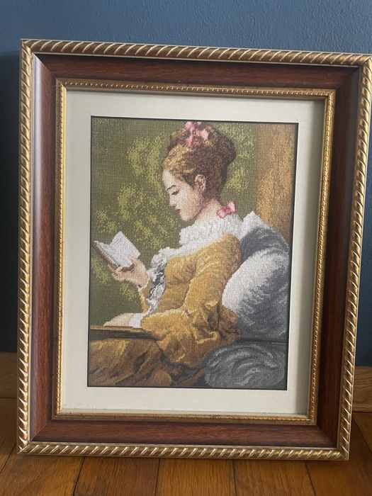 Гоблен с рамка - момичета с книгата