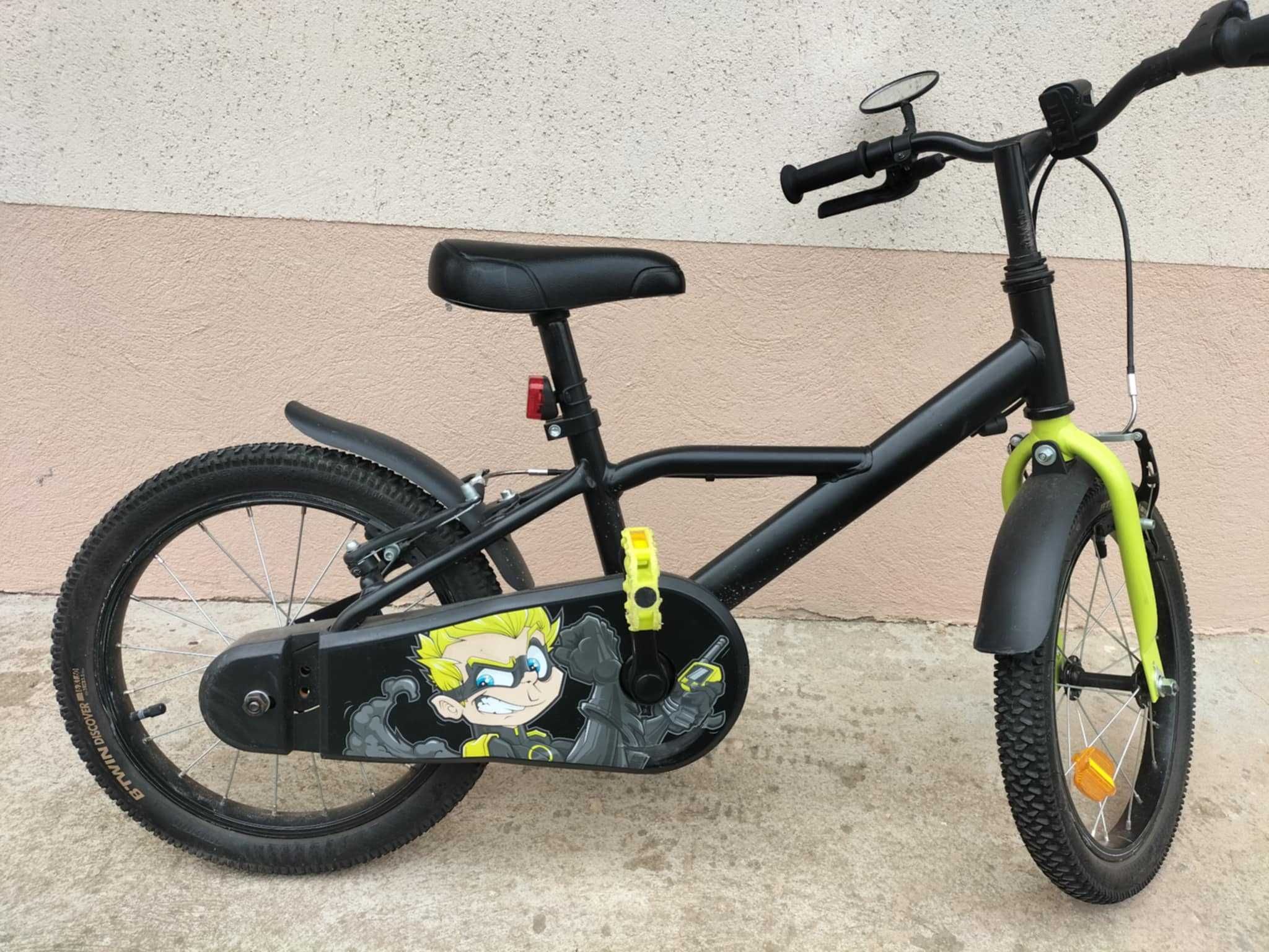 Bicicletă Dark Hero 500 BTWIN  16" copii 105 - 120 cm
