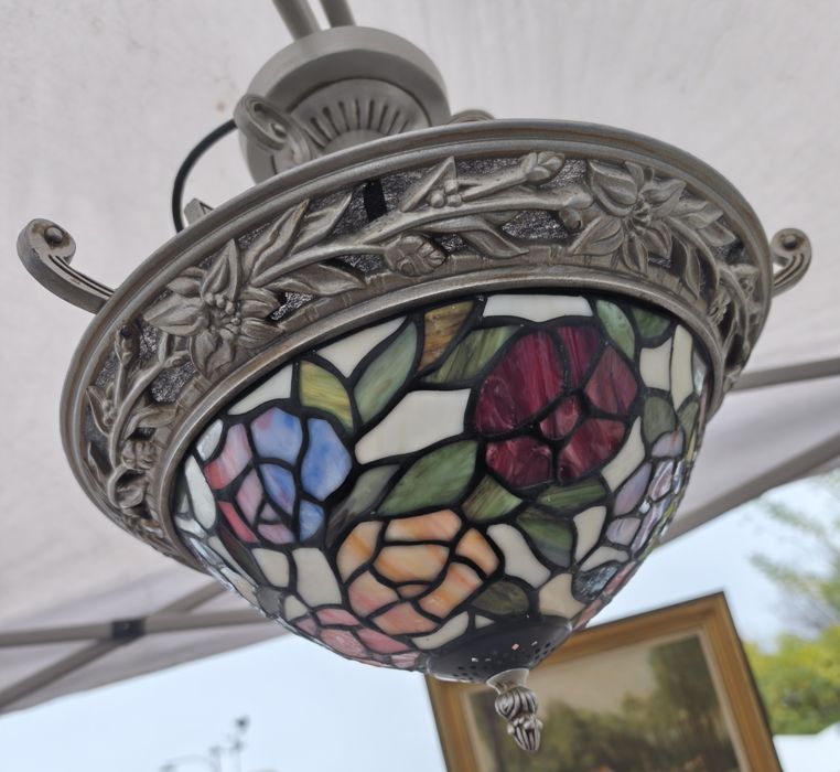 Veioza cu abajur din sticla de Murano h 57 cm