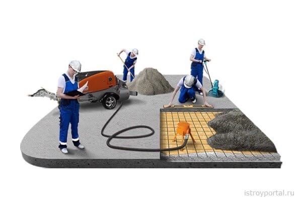 Пол сухой стаяшка