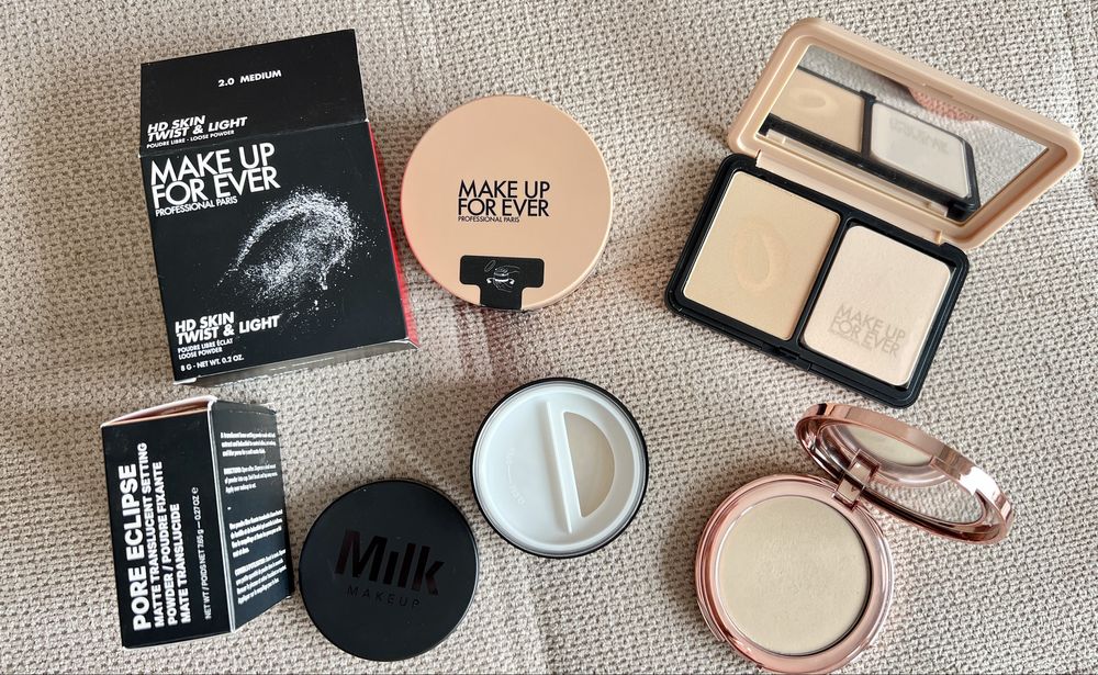 Бази, пудри и спрейове Laura Mercier, Milk, Too Faced, NARS, Mac