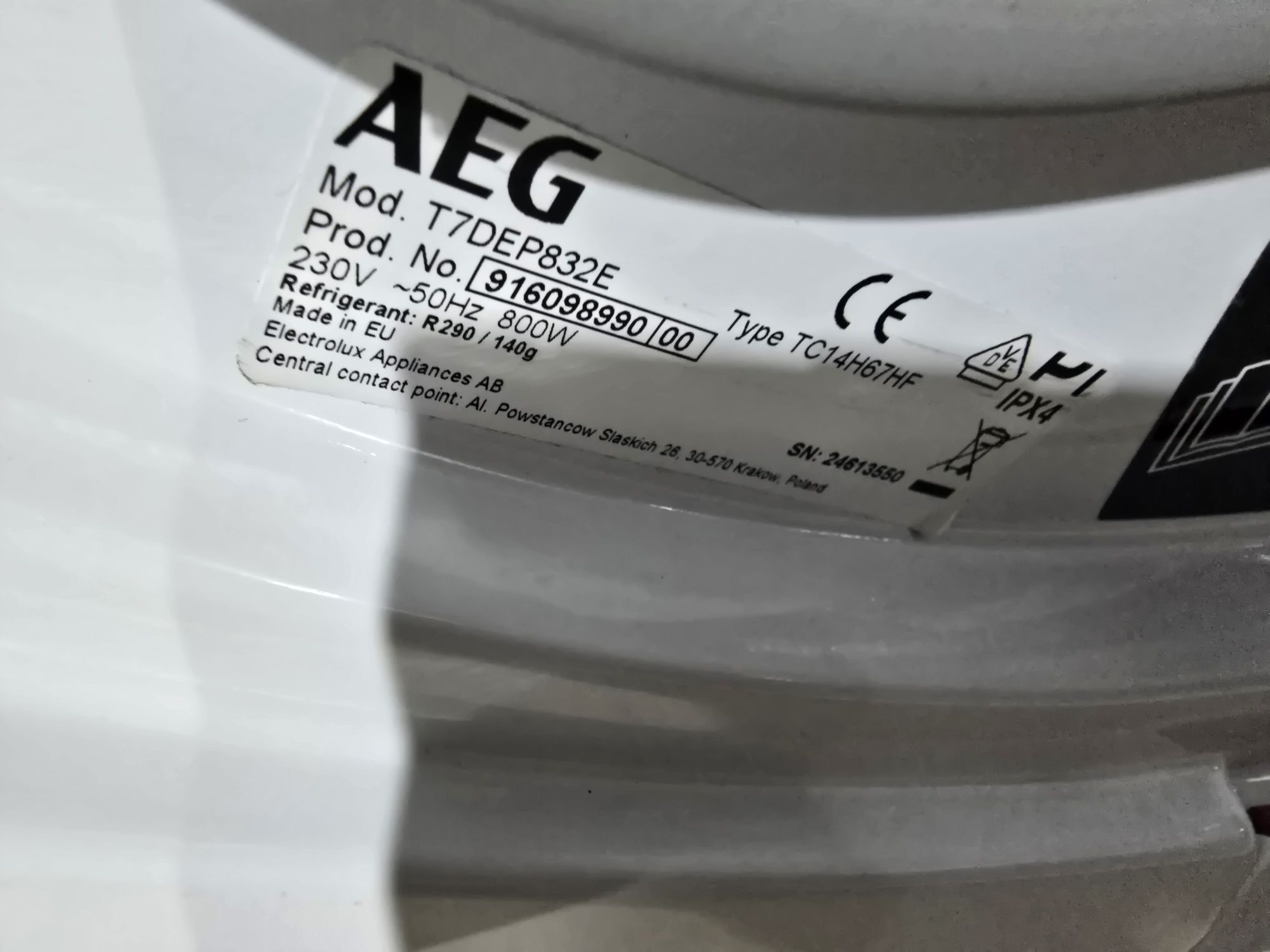 А+++Инверторна сушилня с термопомпа Аег/Aeg 8 кг