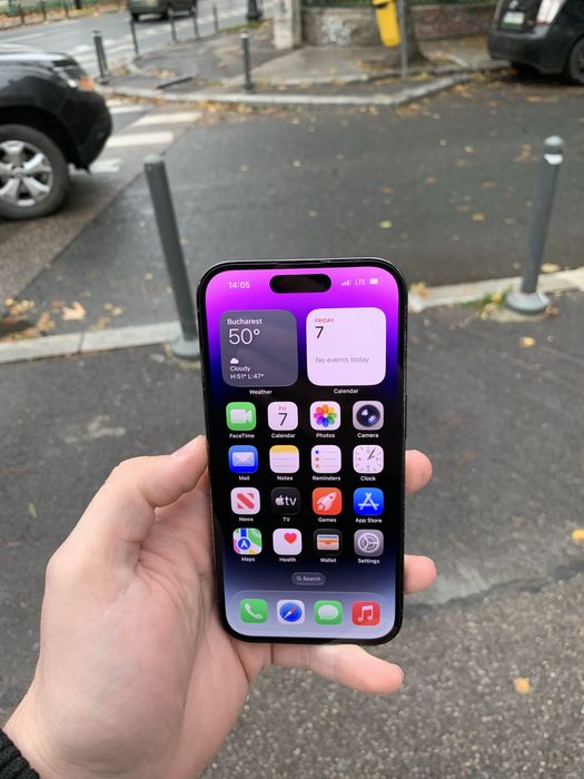 IPhone 14 Pro Negru Space Black 128 GB Neverlocked 93% bat cutie cablu