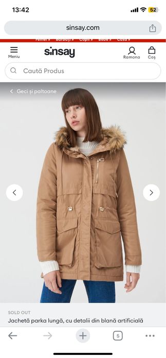 Jachetă parka lungă