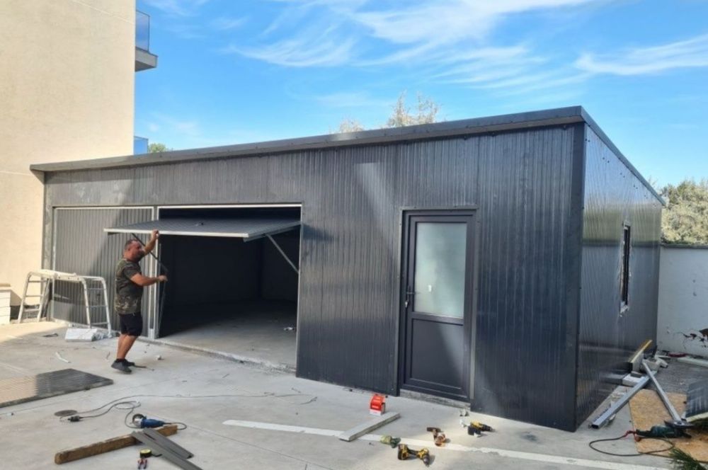 Vamd garaje auto metalice din panouri sandwich garaje izolate