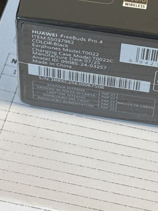 ЗАПЕЧАТАН Huawei FreeBuds Pro 4 Гаранция Vivacom 2027г. Black Черен