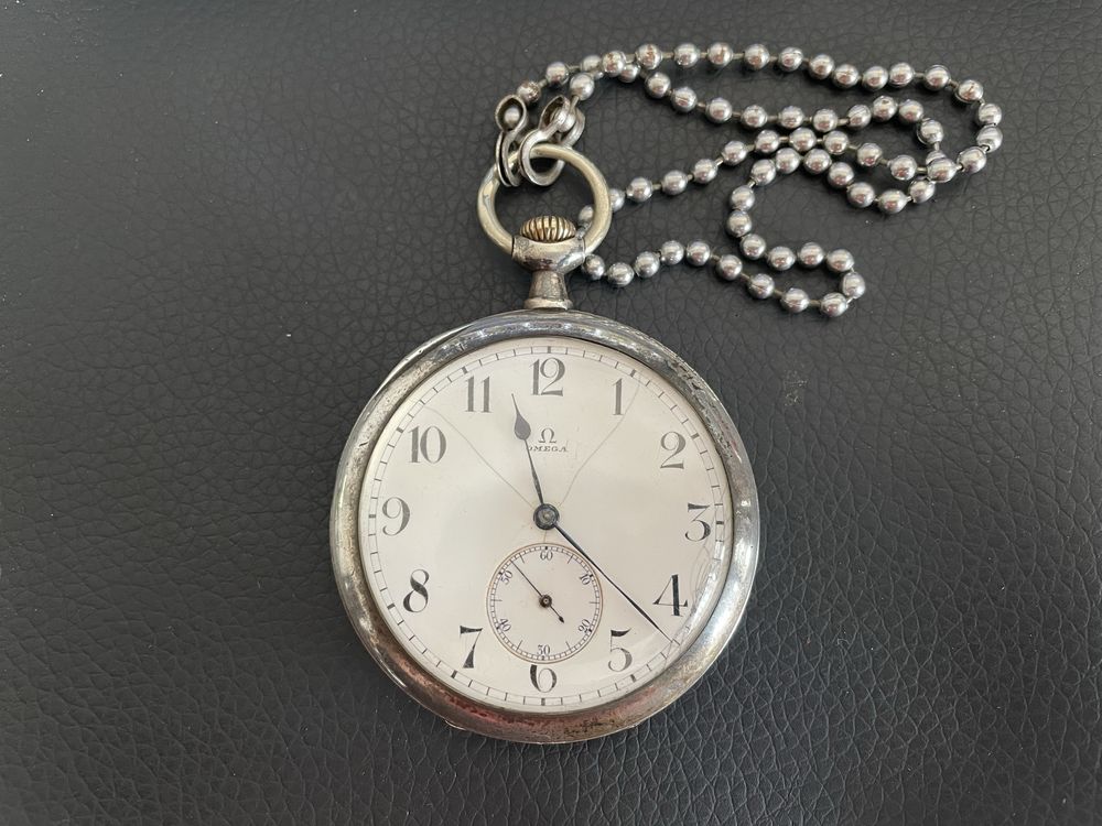 Антикварен сребърен часовник Omega 1900 Paris Grand Prix