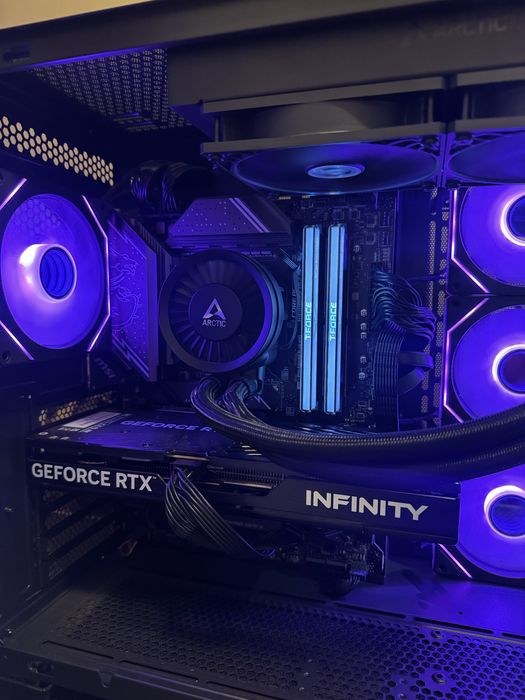 Геймърски Компютър - НОВ/32GB DDR5 RAM/3xSSD/2 TB HDD/Z790/ВОДНО/RTX