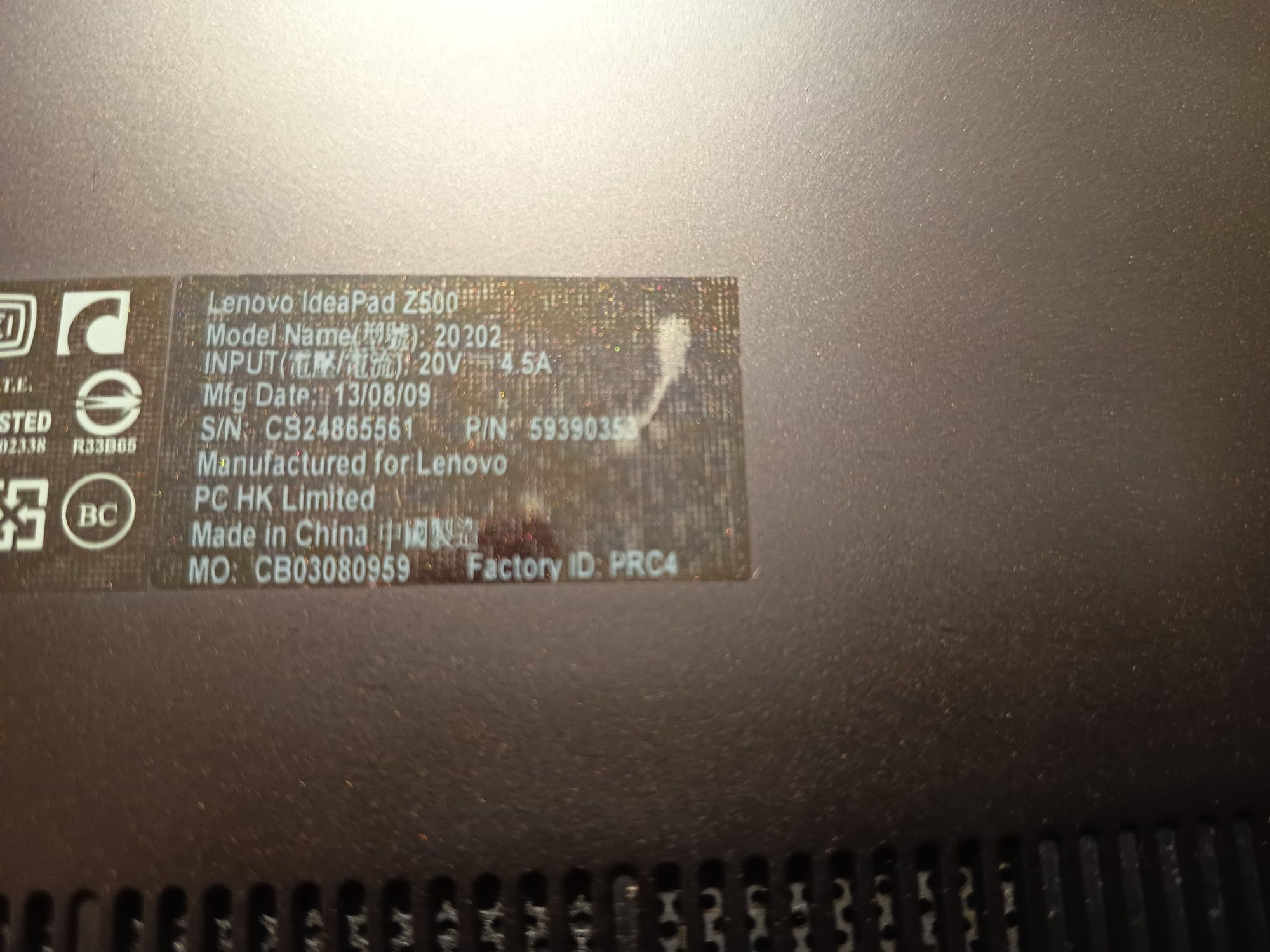 Laptop Lenovo Ideapad Z500 20202 i7 3632QM 3.2 GHz, 8 GB RAM, GT 645M