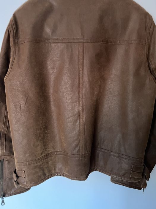 Geaca piele imblanita XL