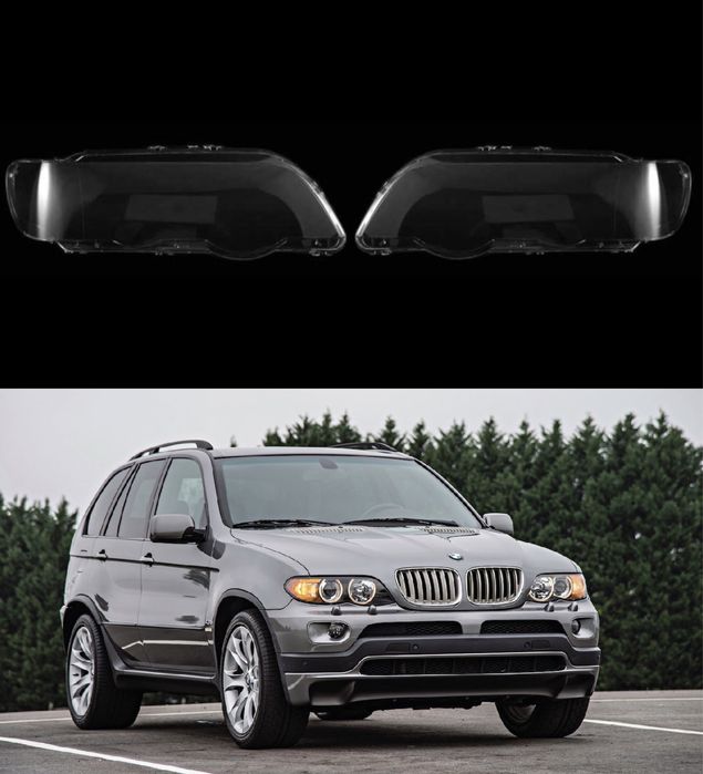 bmw X5 E53 капаци фарове е53 стъкла бмв фар капак крушка xenon
