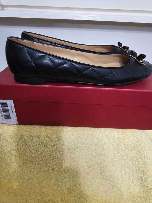 Balerini Salvatore Ferragamo – Piele Matlasată Neagră