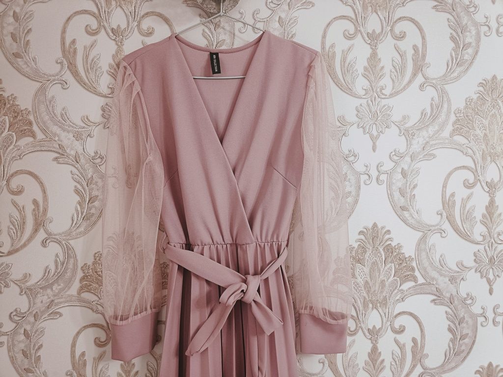Rochiță roz pudra S-M