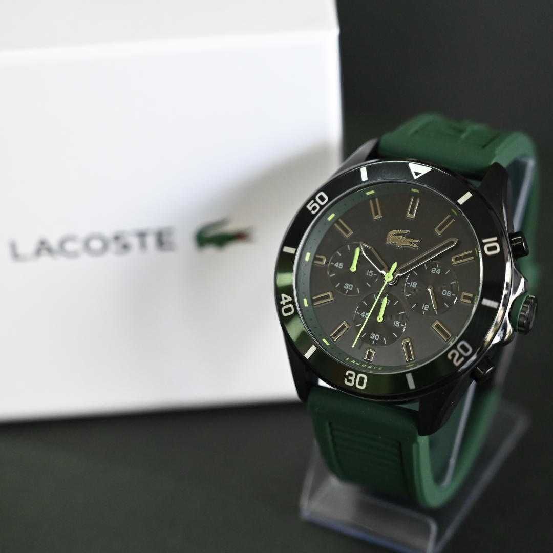 Ceas barbati Lacoste negru 2011153 / curea silicon verde