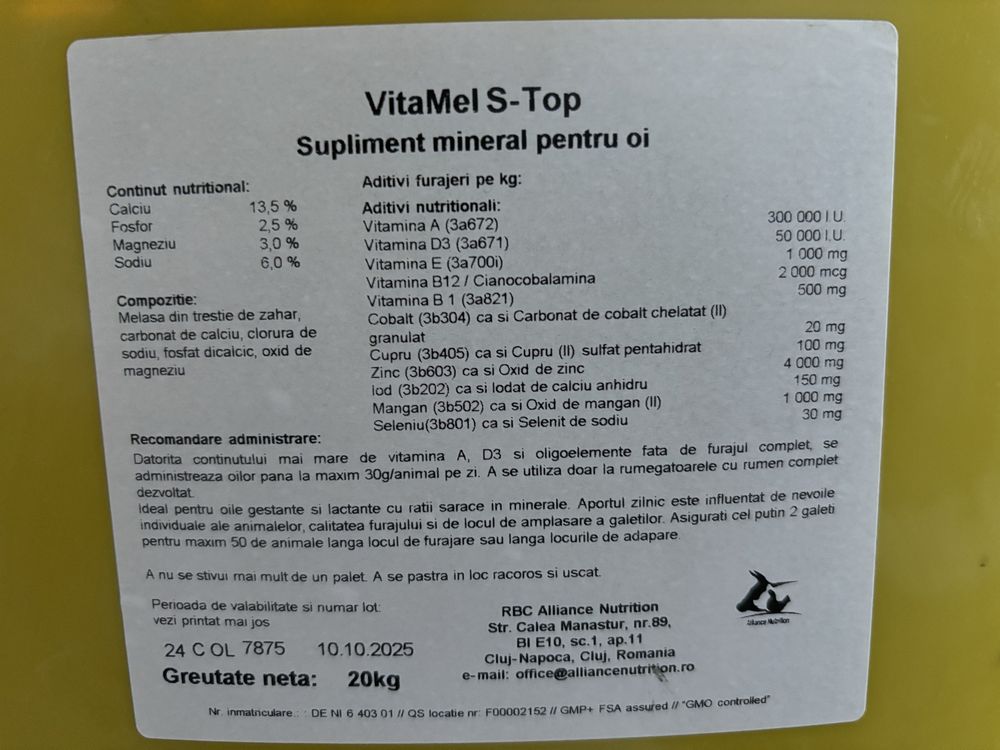 VitaMel S-top 20 kg