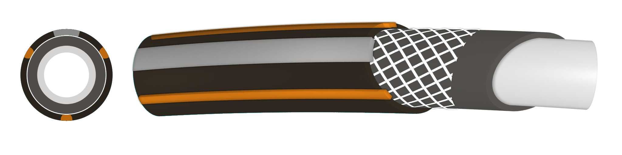 Furtun CARBON PLUS 1/2" 20m, 4 straturi, clasa 5 rezistenta