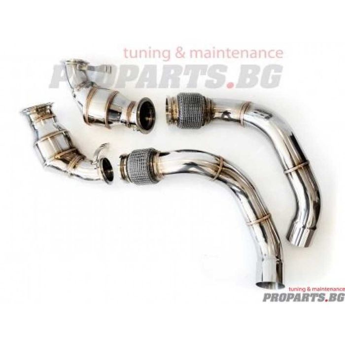 Downpipe с midpipe за BMW F90 M5 18-21 даупайп с мидпайп