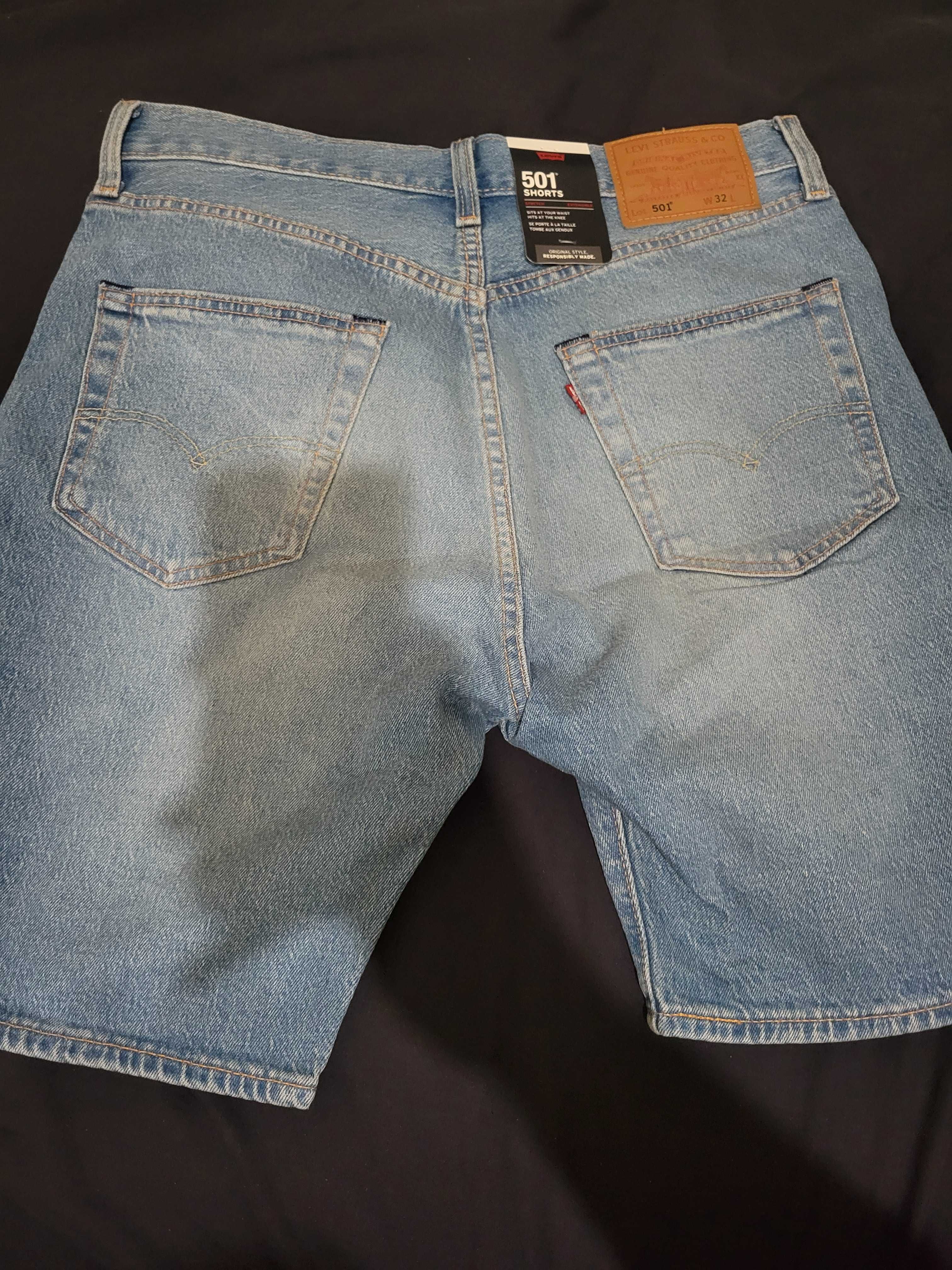 Kъси дънкови панталони Levi's 501 W32 x 9