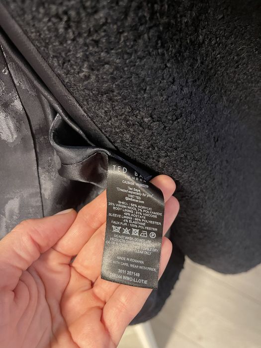 Palton Ted Baker albastru inchis, marimea 3, lana