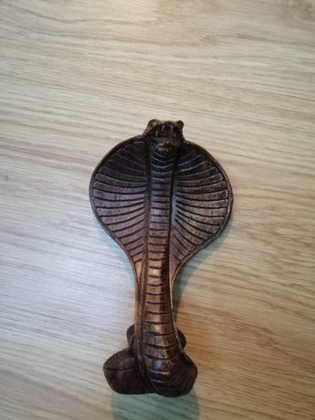 Sculptura lemn șarpe cobra