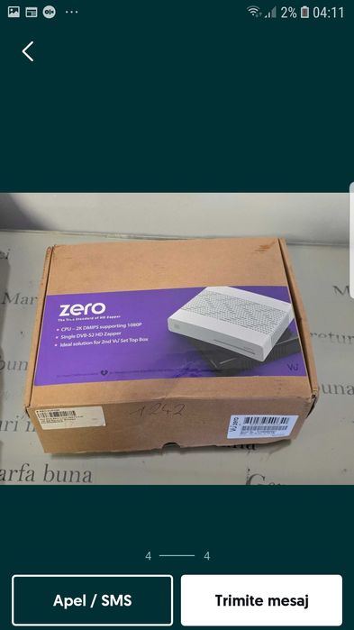 Vând Receptor /receiver VU zero hd