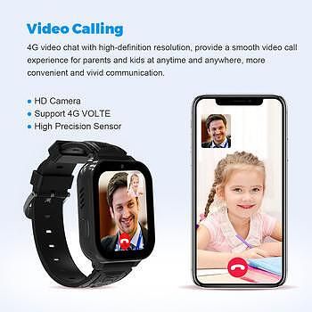 Детски смарт часовник blavec k02 gps / 4g / sos (swk02-p) черен