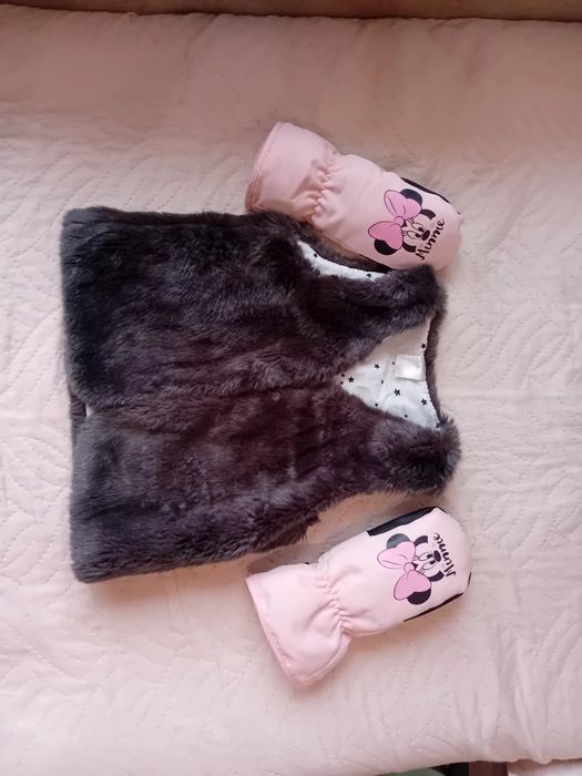 Топло елече с подарък ръкавички за ски 2 год