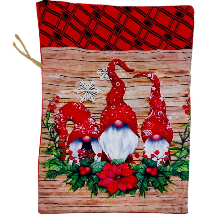 Коледни торбички от плат за подаръци и лакомства