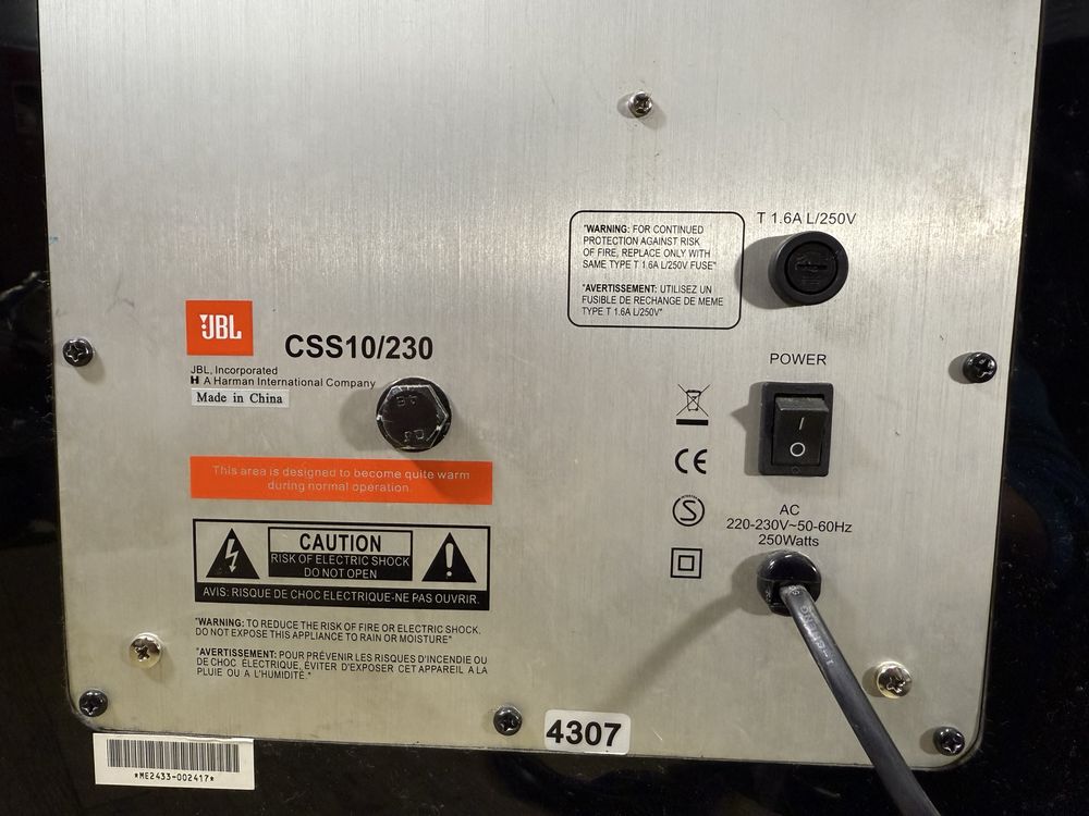 JBL CSS10. Мощен Subwoofer 10”