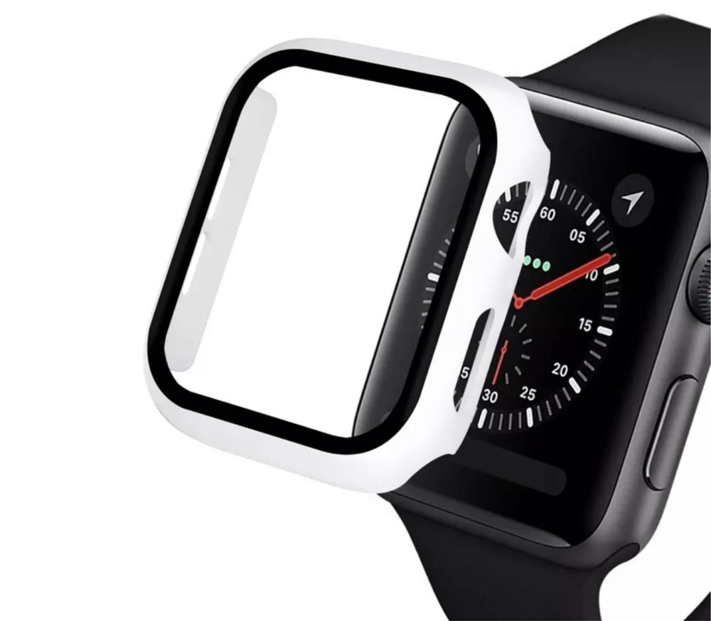 Husa Bumper Carcasa Geam PlexiGlass Ceas Apple Watch 40 41 42 44 45 49