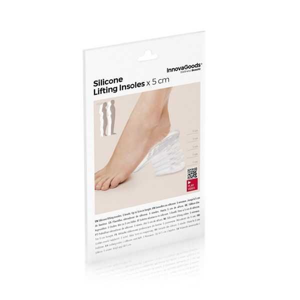 Talonete inaltatoare pentru calcai +5 cm, din silicon, 2 buc