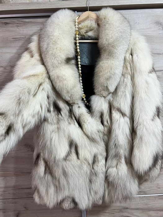 Blană naturală vulpe bej