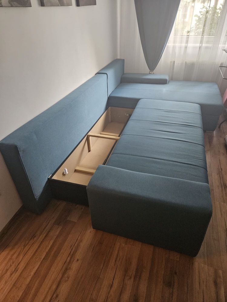 Vand coltar extensibil cu lada de depozitare