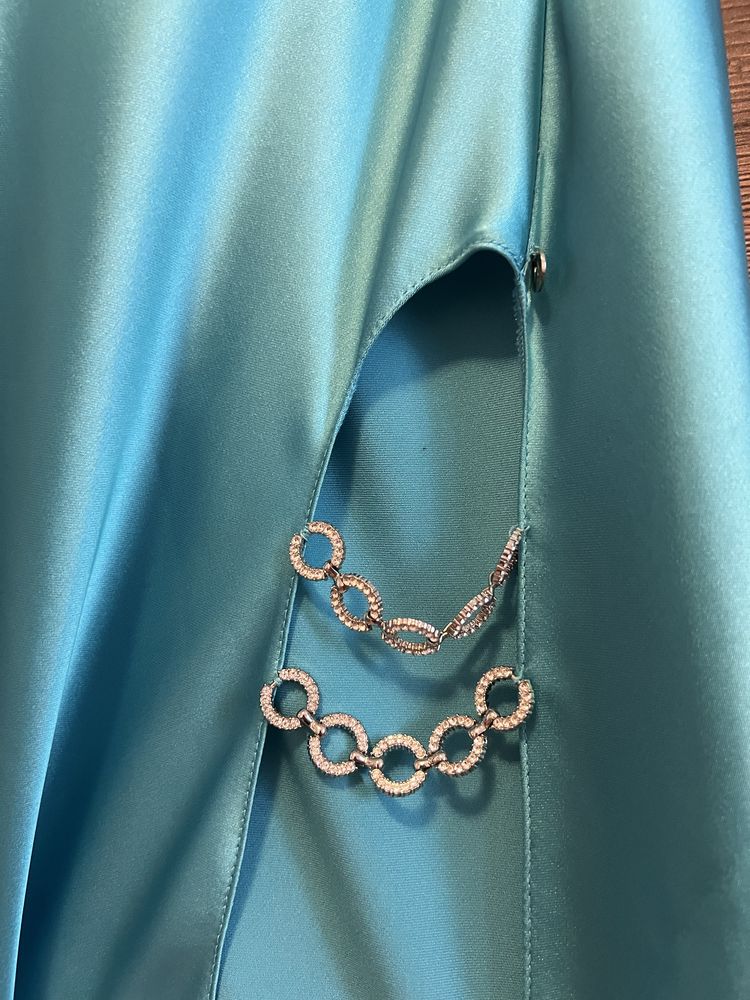 Rochie Nissa turcoaz, marimea 36