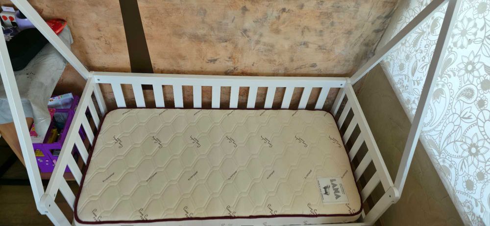 Детско легло U-Grow, Дърво, Размери 140 х 70 см, Бял