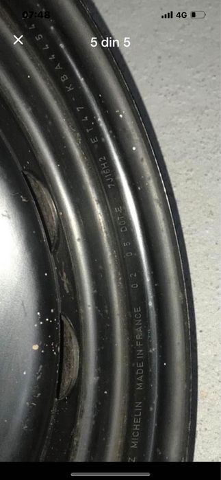 4 Roti/Jante Otel-Originale Bmw pe 16 cu Capace