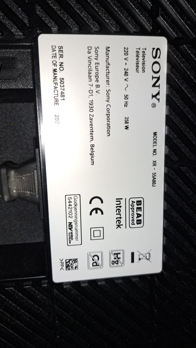 Televizor Sony Qled 55A80j 138.8cm smart google tv, 4k utra Hd 100hz