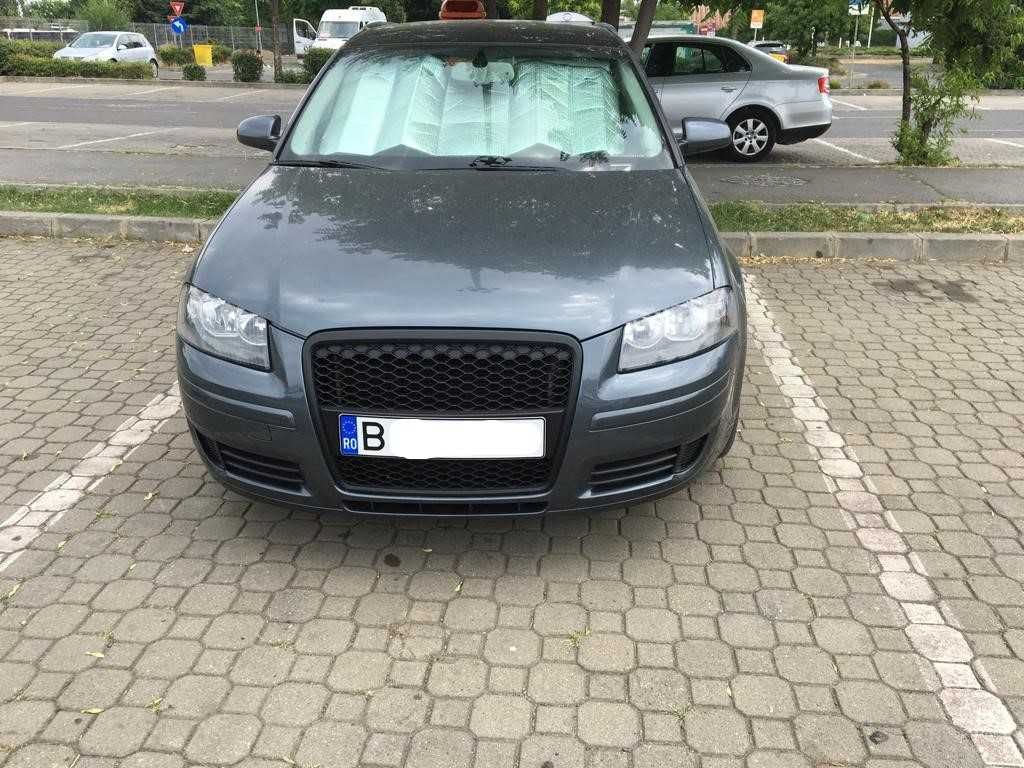 Grila radiator RS Look Audi A3 2005|2006|2007|2008 negru mat