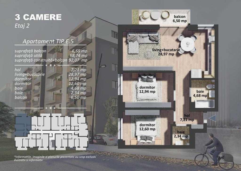 Apartamente 1, 2 si 3 camere bloc nou Grand Arena, Berceni