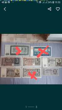 Немецкие бумажные деньги.