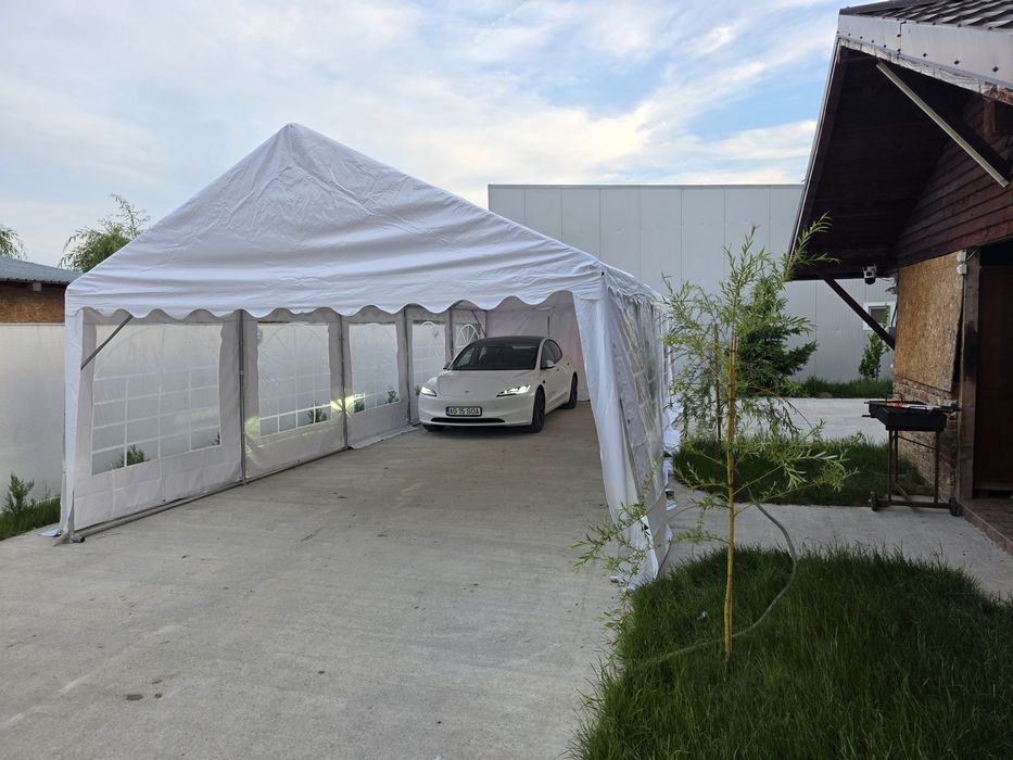 Hala cort pentru evenimente din PVC latime 4m si lungime 10m cadru ot