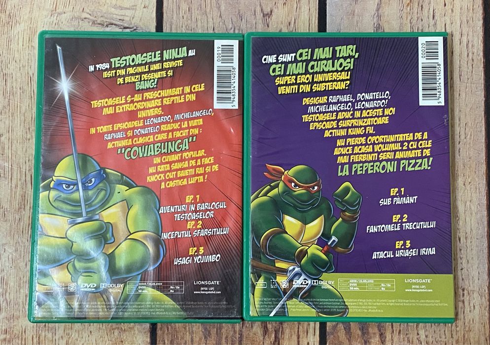 Testoasele Ninja dvd vol 1 + 2 in limba romana