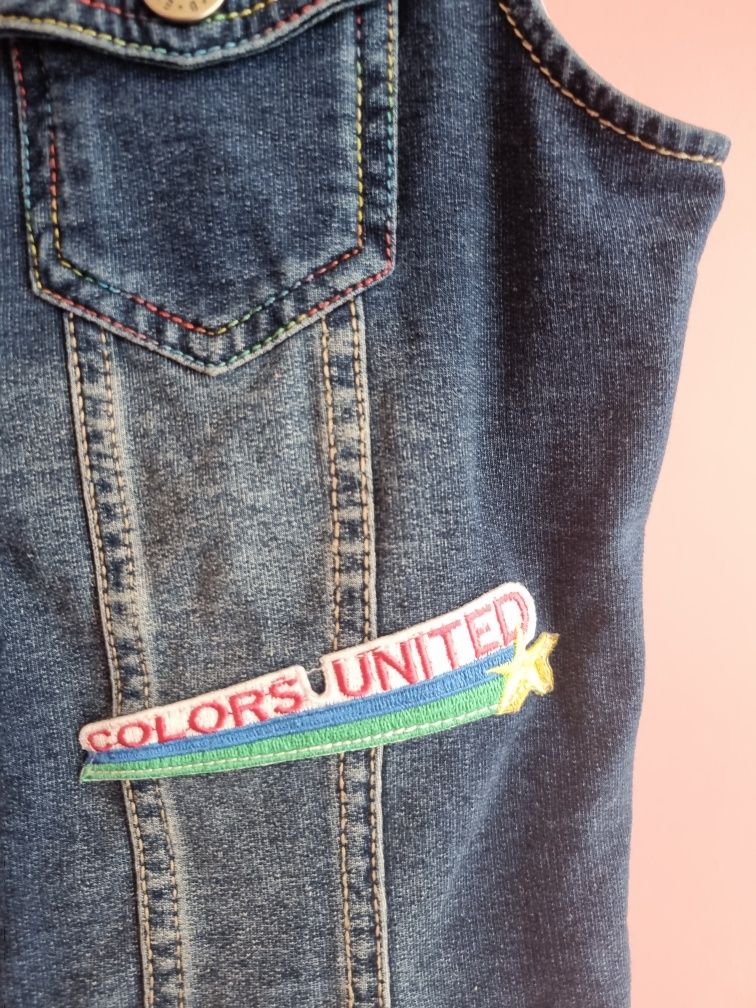 Детско дънково елече United Colors of Benetton